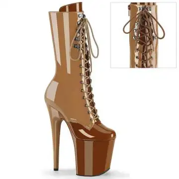 Karamelové kozačky na pole dance FLAM1054DC/TF-CL/M | FLAMINGO-1054DC Pleaser