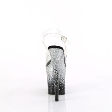 Stříbrné sexy boty FLAM808SS/C/B-SG | FLAMINGO-808SS Pleaser - zezadu