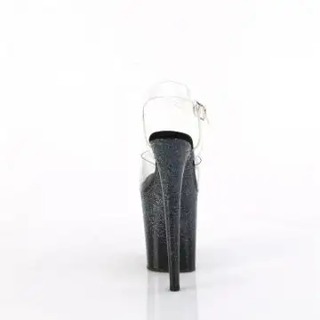 Striptýzové černé sexy boty FLAM808SS/C/BG | FLAMINGO-808SS Pleaser - zezadu