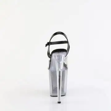 Sandály pro pole dance Pleaser FLAM808T-1/SK-B/B-C | FLAMINGO-808T-1 Pleaser - zezadu
