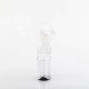 Průhledné sandály na platformě a extra podpatku FLAM808VL/C/M | FLAMINGO-808VL Pleaser - zepředu