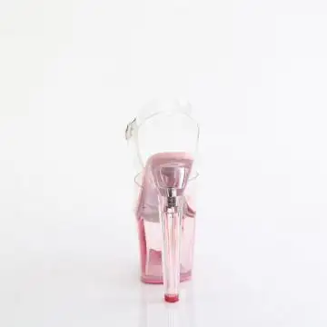 Růžové sexy boty Pleaser na podpatku LOVESK708T/C/BP | LOVESICK-708T Pleaser - zezadu