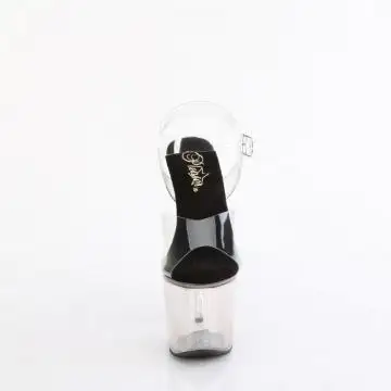 Černé sexy boty Pleaser na podpatku LOVESK708T/C/SMK | LOVESICK-708T Pleaser - zepředu