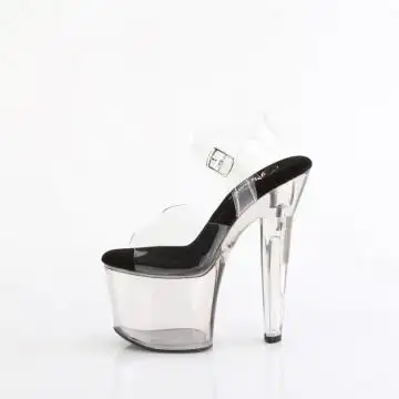 Černé sexy boty Pleaser na podpatku LOVESK708T/C/SMK | LOVESICK-708T Pleaser - z vnitřku