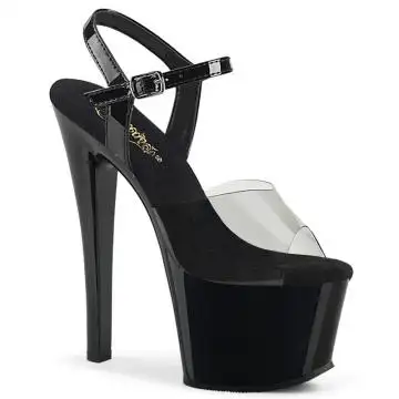 Černé sexy boty SKY308-1/SK-B/B s matným páskem | SKY-308-1 Pleaser