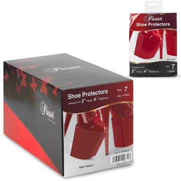 SP-8H-R | Červené chrániče bot Pleaser s 10 cm platformou