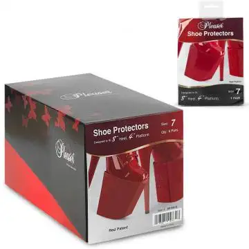 Červené chrániče bot Pleaser s 10 cm platformou SP-8H-R | SP-8H-R Pleaser