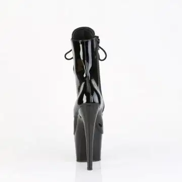 Černé lesklé kozačky s ocelovou špičkou ADO1020ESC/B/M | ADORE-1020ESC Pleaser - zezadu