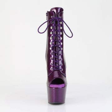 Fialové kozačky na podpatku a platformě Pleaser ADO1021GP/PPG/M | ADORE-1021GP Pleaser - zepředu Fialové kozačky na podpatku a platformě Pleaser ADO1021GP/PPG/M | ADORE-1021GP Pleaser - zepředu