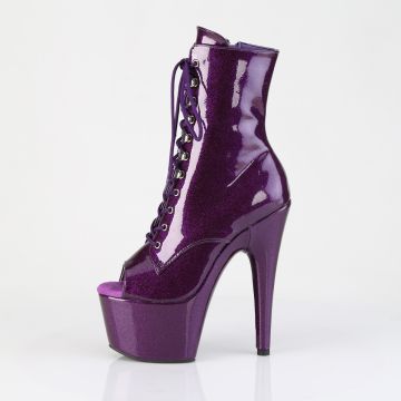 Fialové kozačky na podpatku a platformě Pleaser ADO1021GP/PPG/M | ADORE-1021GP Pleaser - z vnitřku Fialové kozačky na podpatku a platformě Pleaser ADO1021GP/PPG/M | ADORE-1021GP Pleaser - z vnitřku