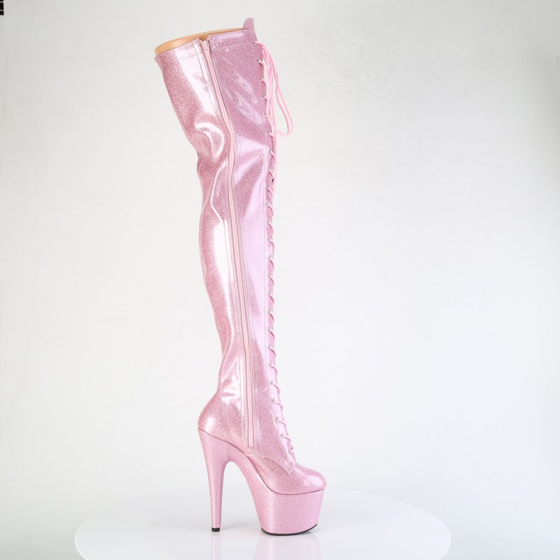 Růžové sexy kozačky ADO3020GP/BPG/M | ADORE-3020GP Pleaser - z vnějšku