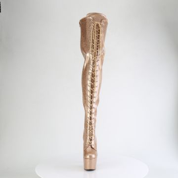 Zlaté sexy kozačky ADO3020GP/GG/M | ADORE-3020GP Pleaser - zepředu