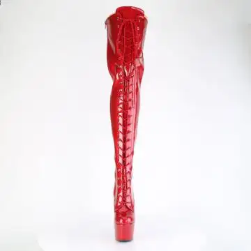 Červené sexy kozačky ADO3020GP/RG/M | ADORE-3020GP Pleaser - zepředu