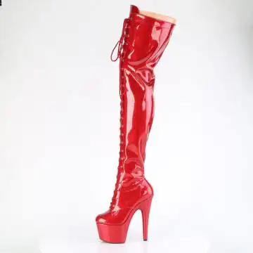 Červené sexy kozačky ADO3020GP/RG/M | ADORE-3020GP Pleaser - z vnitřku