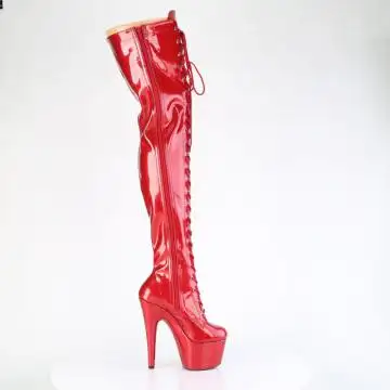 Červené sexy kozačky ADO3020GP/RG/M | ADORE-3020GP Pleaser - z vnějšku