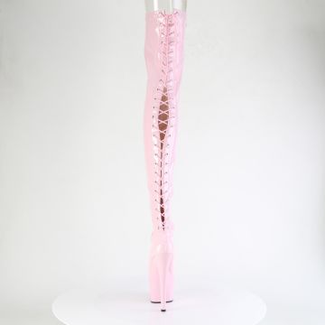 Růžové erotické kozačky ADO3850/BP/M | ADORE-3850 Pleaser - zezadu