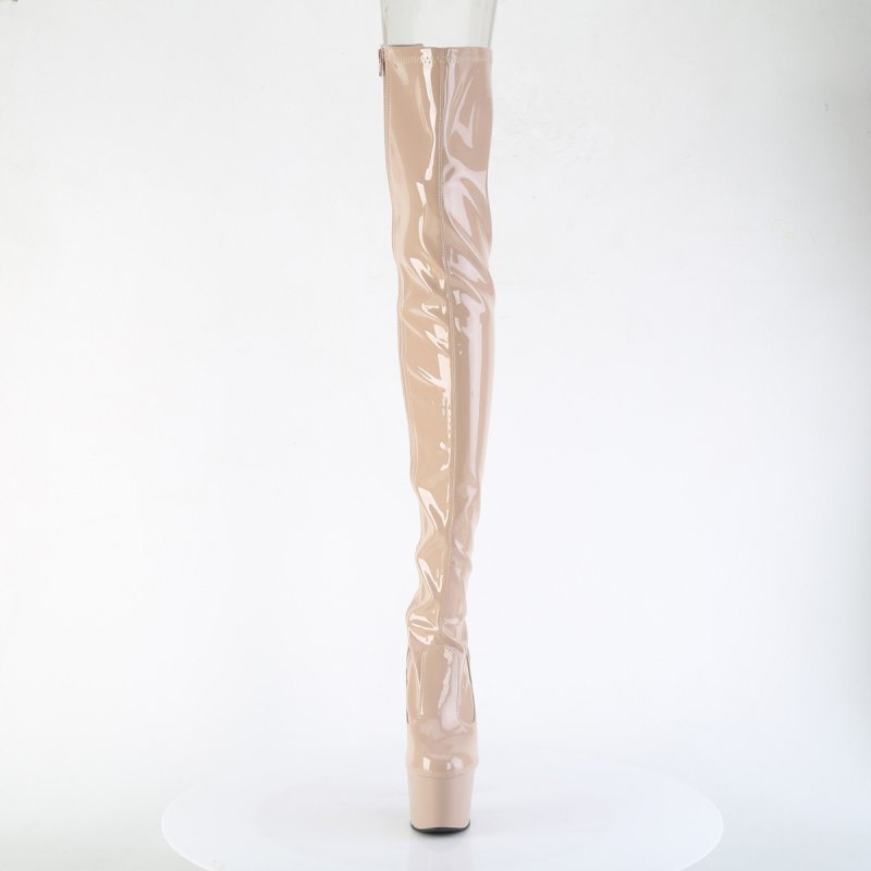 Tělové erotické kozačky ADO3850/ND/M | ADORE-3850 Pleaser - zepředu