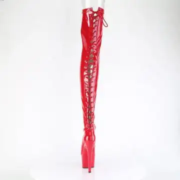 Červené erotické kozačky ADO3850/R/M | ADORE-3850 Pleaser - zezadu