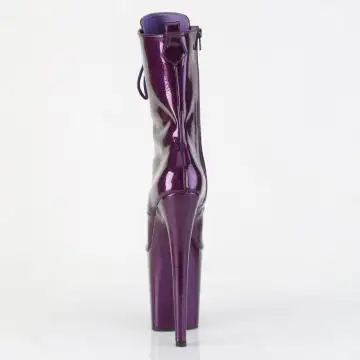 Fialové kotníčkové taneční kozačky Pleaser FLAM1041GP/PPG/M | FLAMINGO-1041GP Pleaser - zezadu