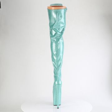 Azurové erotické kozačky FLAM3020GP/AQG/M | FLAMINGO-3020GP Pleaser - zezadu