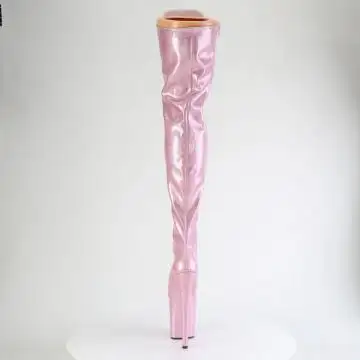 Růžové erotické kozačky FLAM3020GP/BPG/M | FLAMINGO-3020GP Pleaser - zezadu