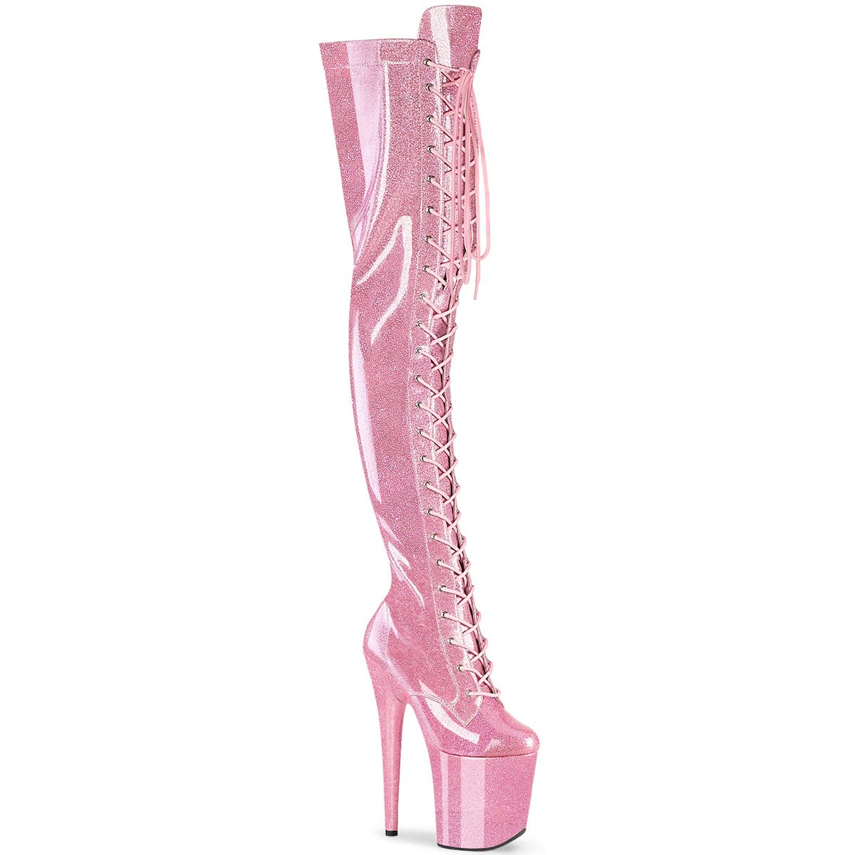 Růžové erotické kozačky FLAM3020GP/BPG/M | FLAMINGO-3020GP Pleaser