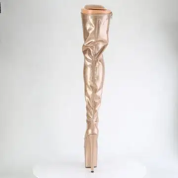 Zlaté erotické kozačky FLAM3020GP/GG/M | FLAMINGO-3020GP Pleaser - zezadu