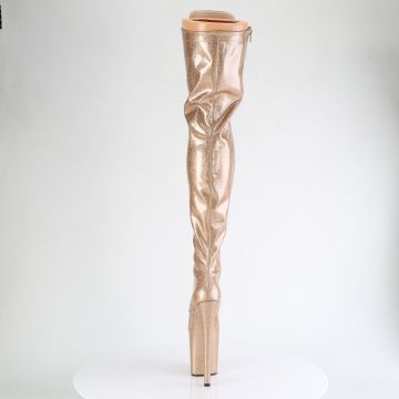 Zlaté erotické kozačky FLAM3020GP/GG/M | FLAMINGO-3020GP Pleaser - zezadu