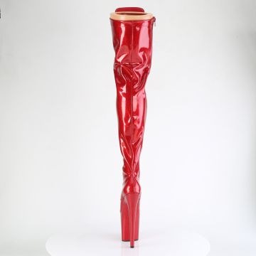 Červené erotické kozačky FLAM3020GP/RG/M | FLAMINGO-3020GP Pleaser - zezadu Červené erotické kozačky FLAM3020GP/RG/M | FLAMINGO-3020GP Pleaser - zezadu