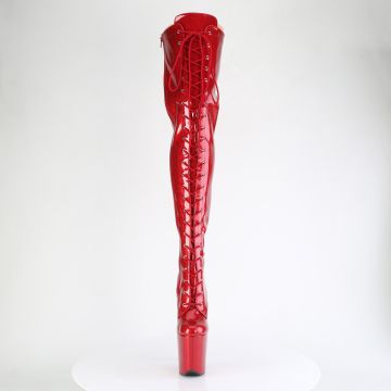 Červené erotické kozačky FLAM3020GP/RG/M | FLAMINGO-3020GP Pleaser - zepředu Červené erotické kozačky FLAM3020GP/RG/M | FLAMINGO-3020GP Pleaser - zepředu