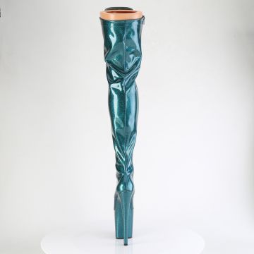 Modré erotické kozačky FLAM3020GP/TLG/M | FLAMINGO-3020GP Pleaser - zezadu