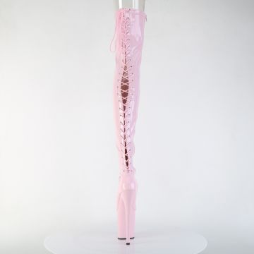 Růžové erotické kozačky FLAM3850/BP/M | FLAMINGO-3850 Pleaser - zezadu Růžové erotické kozačky FLAM3850/BP/M | FLAMINGO-3850 Pleaser - zezadu