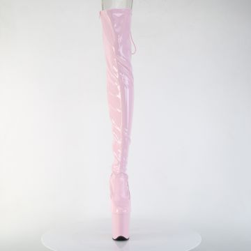 Růžové erotické kozačky FLAM3850/BP/M | FLAMINGO-3850 Pleaser - zepředu Růžové erotické kozačky FLAM3850/BP/M | FLAMINGO-3850 Pleaser - zepředu