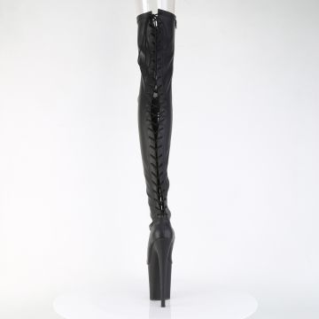 Černé fetiš kozačky FLAM3850/BPU/M | FLAMINGO-3850 Pleaser - zezadu Černé fetiš kozačky FLAM3850/BPU/M | FLAMINGO-3850 Pleaser - zezadu