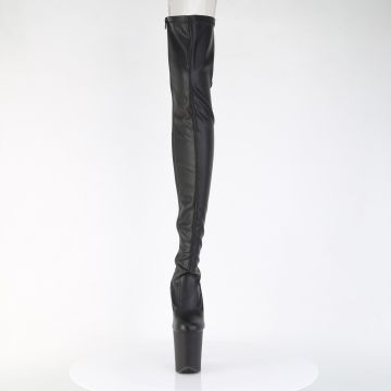 Černé fetiš kozačky FLAM3850/BPU/M | FLAMINGO-3850 Pleaser - zepředu Černé fetiš kozačky FLAM3850/BPU/M | FLAMINGO-3850 Pleaser - zepředu