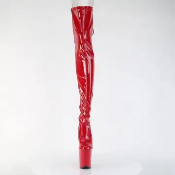 Červené erotické kozačky FLAM3850/R/M | FLAMINGO-3850 Pleaser - zepředu