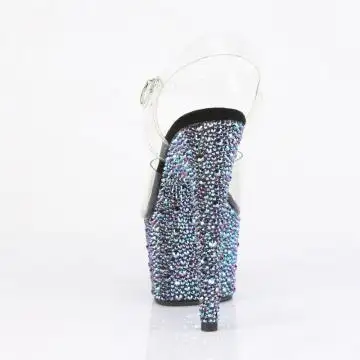 Luxusní sexy boty na podpatku BEJ708MS/C-B/BMCRS | BEJEWELED-708MS Pleaser - zezadu