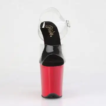 Červené sexy sandály FLAM808/C-B/R | FLAMINGO-808 Pleaser - zepředu