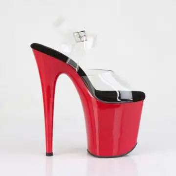 Červené sexy sandály FLAM808/C-B/R | FLAMINGO-808 Pleaser - z vnějšku