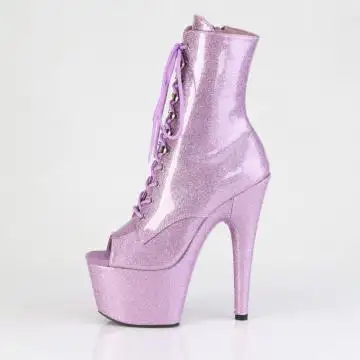 Lila kozačky na podpatku a platformě Pleaser ADO1021GP/LLG/M | ADORE-1021GP Pleaser - z vnitřku