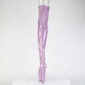 Levandulové erotické kozačky ADO3021GP/LLG/M | ADORE-3021GP Pleaser - zezadu