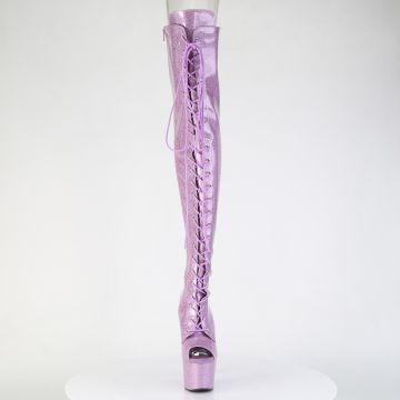 Levandulové erotické kozačky ADO3021GP/LLG/M | ADORE-3021GP Pleaser - zepředu