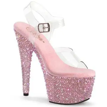 Růžové luxusní sexy sandály BEJ708MS/C/BPRS Pleaser