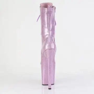 Lila kotníčkové taneční kozačky Pleaser FLAM1041GP/LLG/M | FLAMINGO-1041GP Pleaser - zezadu
