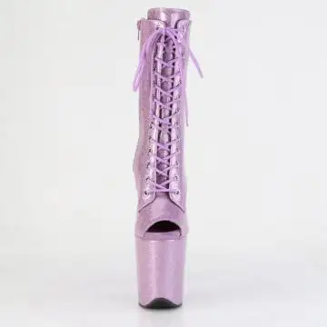 Lila kotníčkové taneční kozačky Pleaser FLAM1041GP/LLG/M | FLAMINGO-1041GP Pleaser - zepředu