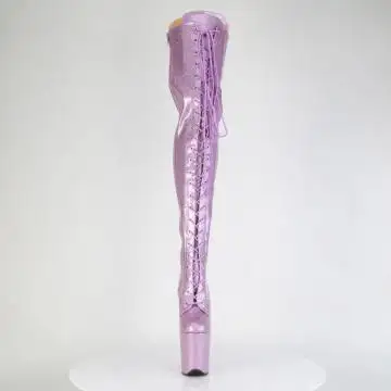 Fialové erotické kozačky FLAM3020GP/LLG/M | FLAMINGO-3020GP Pleaser - zepředu