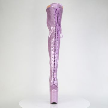 Fialové erotické kozačky FLAM3020GP/LLG/M | FLAMINGO-3020GP Pleaser - zepředu Fialové erotické kozačky FLAM3020GP/LLG/M | FLAMINGO-3020GP Pleaser - zepředu