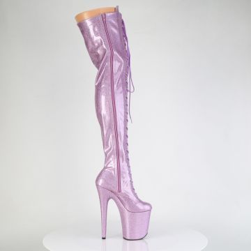 Fialové erotické kozačky FLAM3020GP/LLG/M | FLAMINGO-3020GP Pleaser - z vnějšku Fialové erotické kozačky FLAM3020GP/LLG/M | FLAMINGO-3020GP Pleaser - z vnějšku