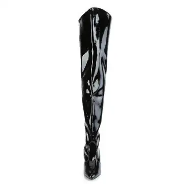 Černé vysoké stehenní kozačky VAN3010/B | VANITY-3010 Pleaser - zepředu