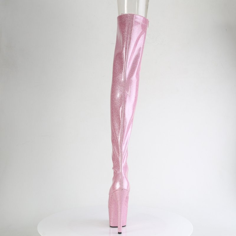 Růžové erotické kozačky ADO3021GP/BPG/M | ADORE-3021GP Pleaser - zezadu